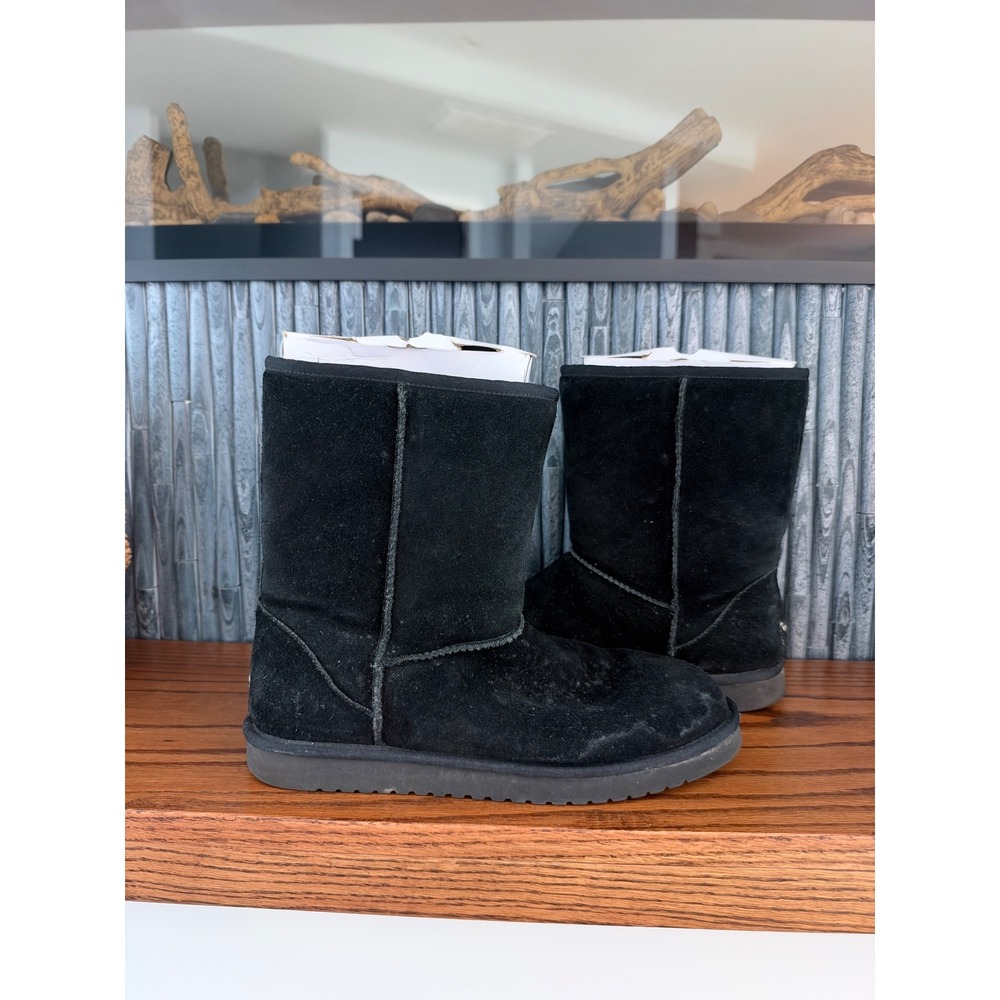 Koolaburra by UGG Victoria Short Black Suede Boots Womens 11 1105969